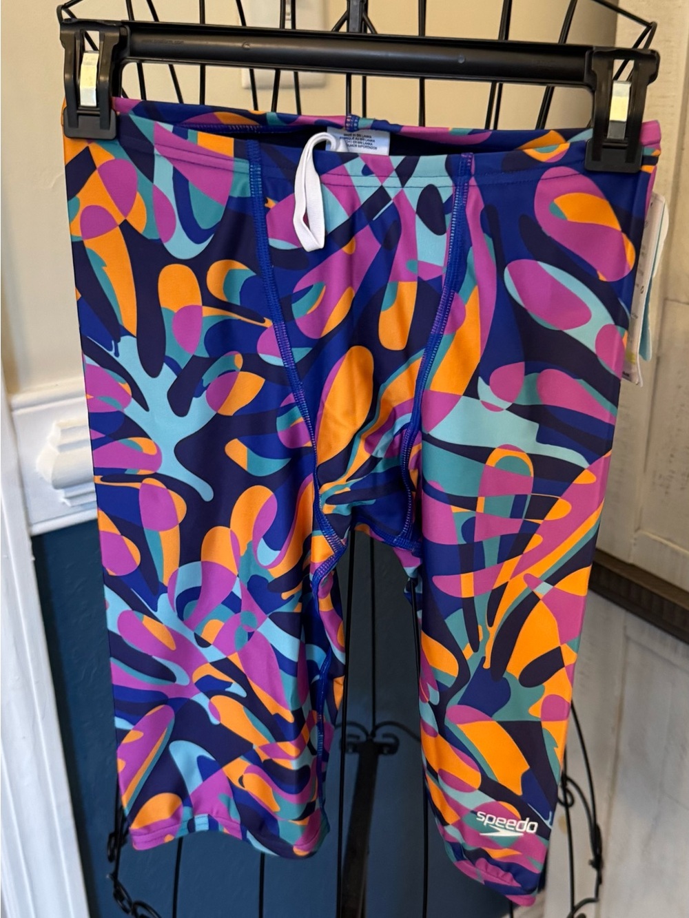 New Speedo Men's Athletic Sz 30 Swim Shorts Boho Blossom True Cobalt Eco Pro LT